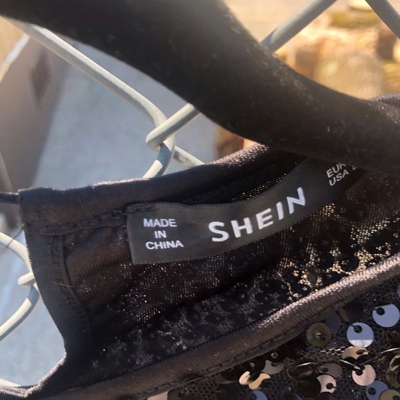 𝅺SHEIN  Black SequenceTop - Picture 8 of 10